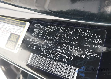 2023 Hyundai Elantra Se from USA, damaged, VIN KMHLL4AG3PU595013